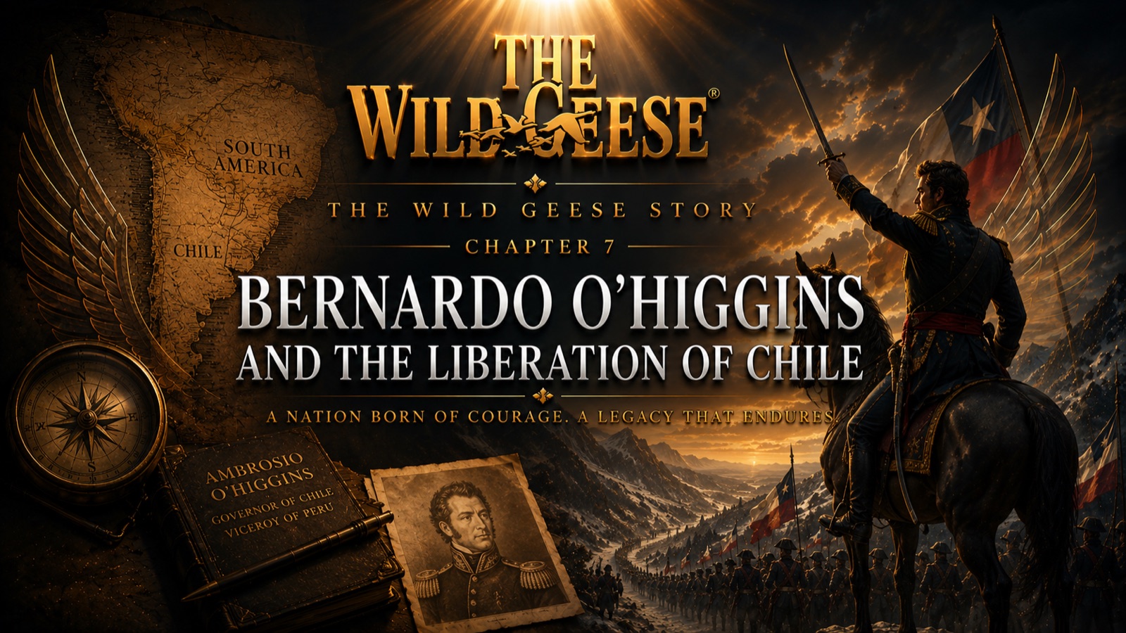 The Wild Geese Story, Chapter 7: Bernardo O'Higgins and the Liberation of Chile — A Nation Born of Courage. A Legacy That Endures.