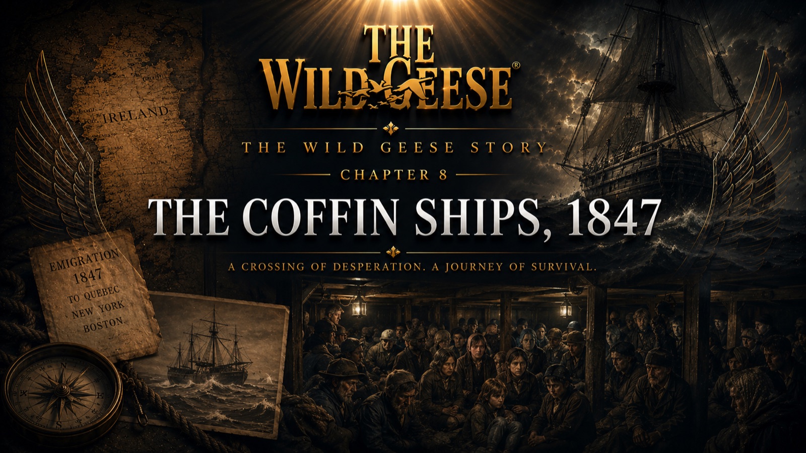 The Wild Geese Story, Chapter 8: The Coffin Ships, 1847 — A Crossing of Desperation. A Journey of Survival.