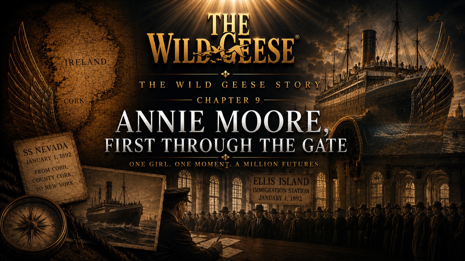 The Wild Geese Story, Chapter 9: Annie Moore, First Through the Gate — One Girl. One Moment. A Million Futures.